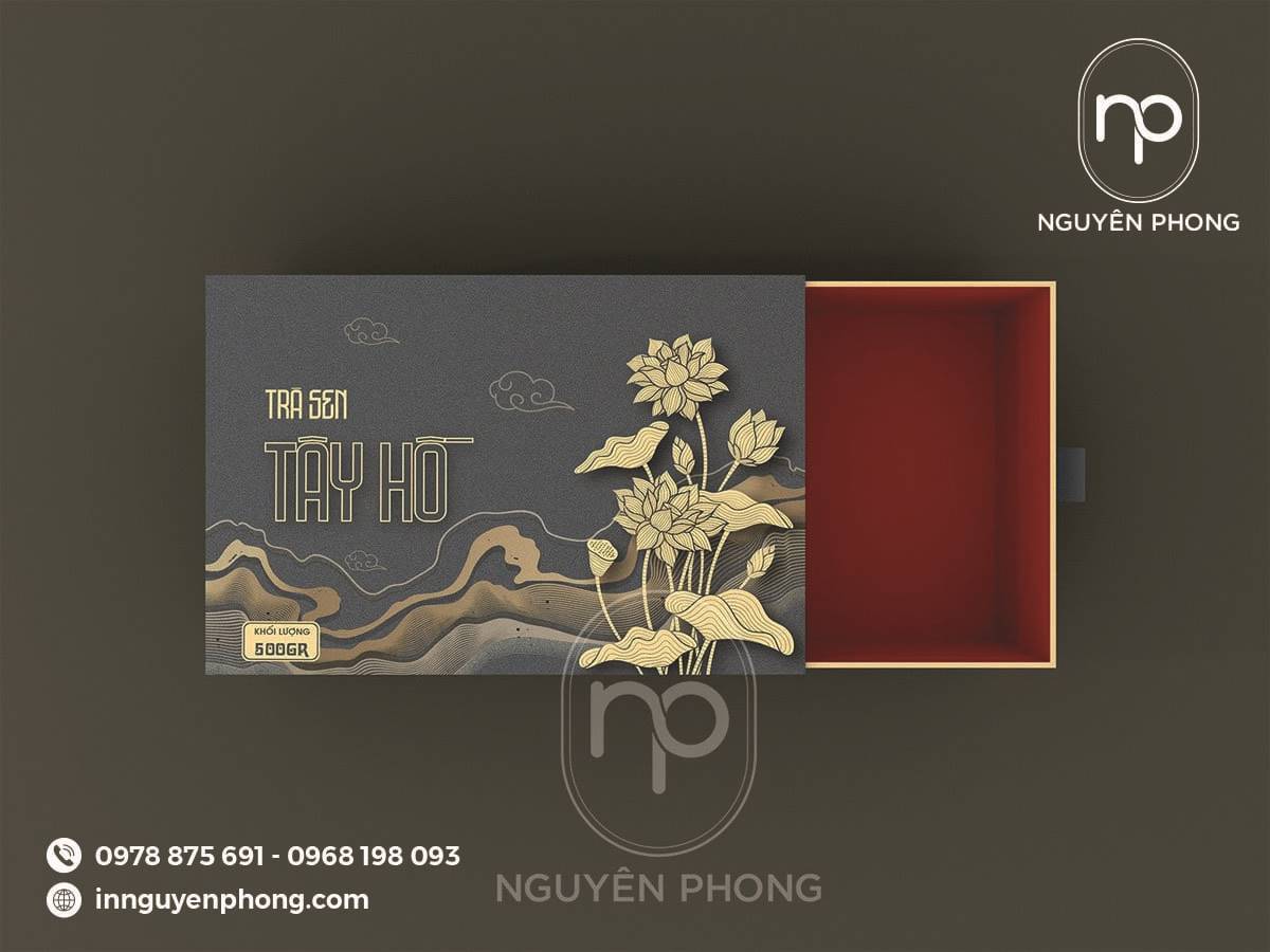 In Hộp Giấy Ép Kim, Ép Nhũ 